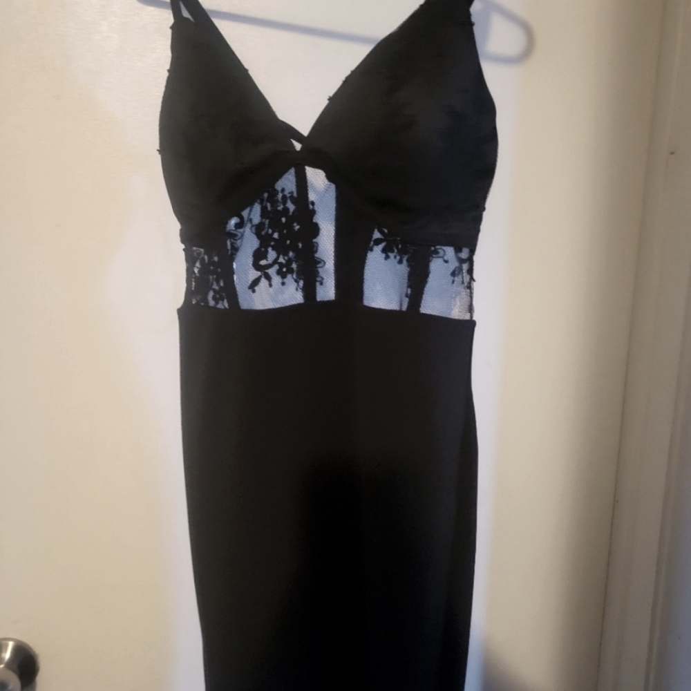 Black mini dress